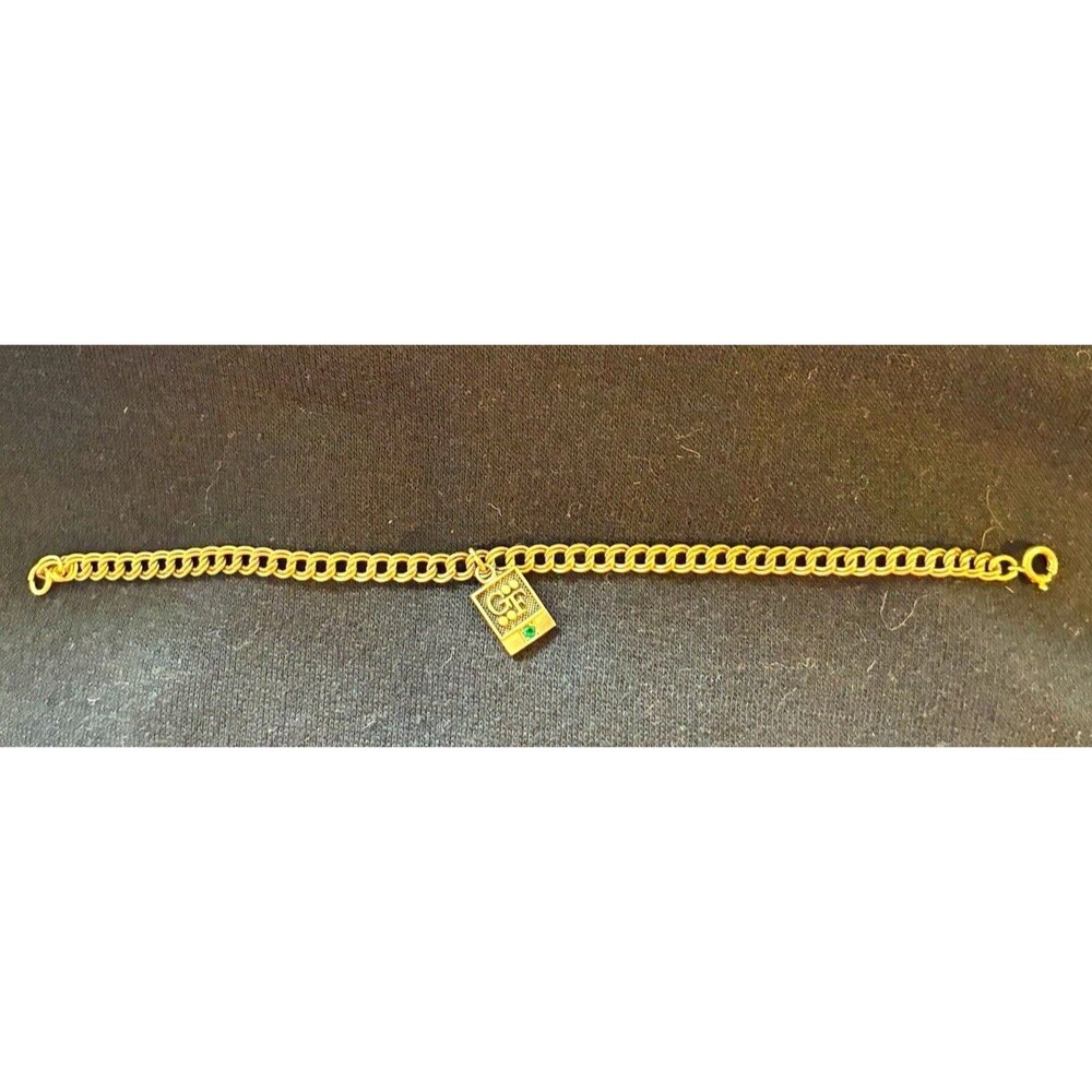 Gold-Filled General Foods Employee Service Award Bracelet With 10K Charm